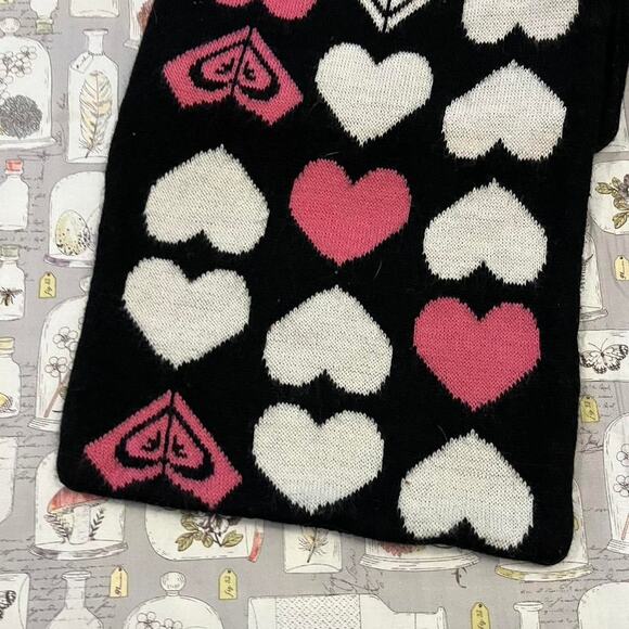 Y2k roxy heart print reversible scarf - Picture 3 of 6